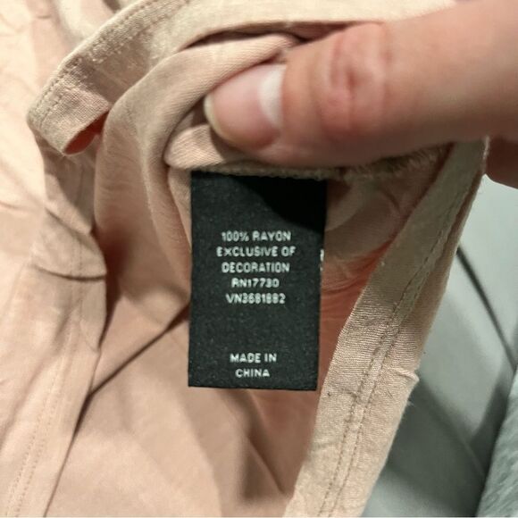 JASON WU for Target Blush Pink V-Neck Bow Tie Short Sleeve Blouse Size Small - Picture 7 of 8